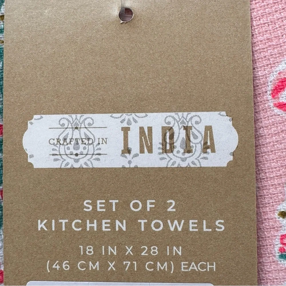 Pink Christmas Bow Tree Kitchen Towel Set